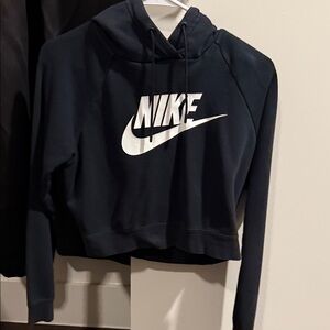Nike black Cropped Hoodie size small